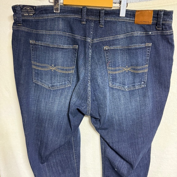 Lucky Brand Women's Jeans Plus 24W Reese Boyfriend Blue Denim - Stretch,Mid-Rise - Picture 6 of 12